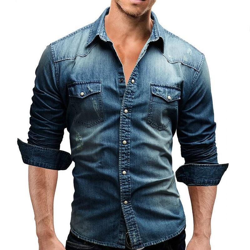 Pollogie™ Denim Button-Down Shirt
