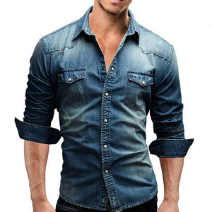 Pollogie™ Denim Button-Down Shirt