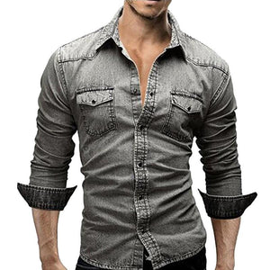 Pollogie™ Denim Button-Down Shirt