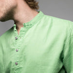 Pollogie™ Mandarin Collar Linen Blend Shirt