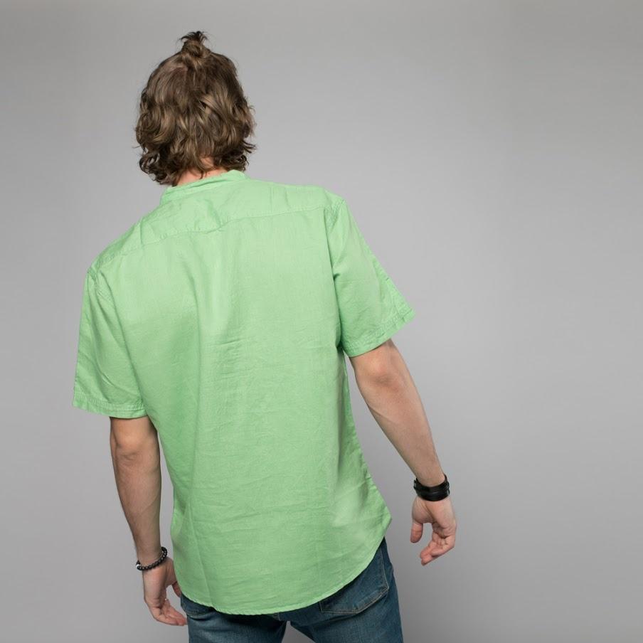 Pollogie™ Mandarin Collar Linen Blend Shirt