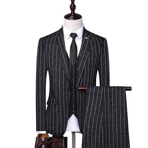Pollogie™ Striped Formal Suit