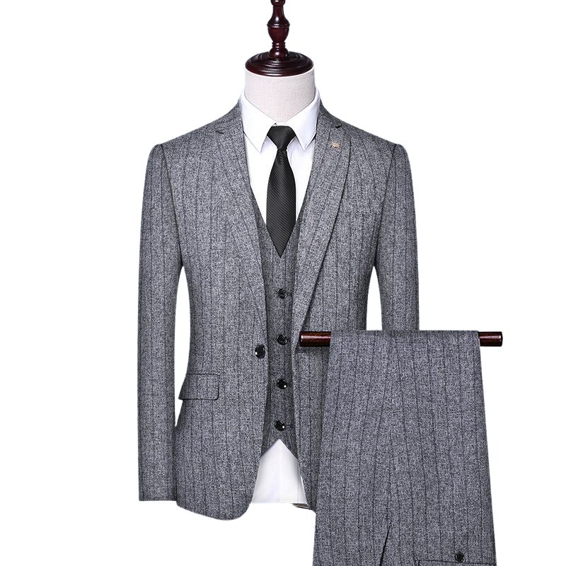 Pollogie™ Striped Formal Suit