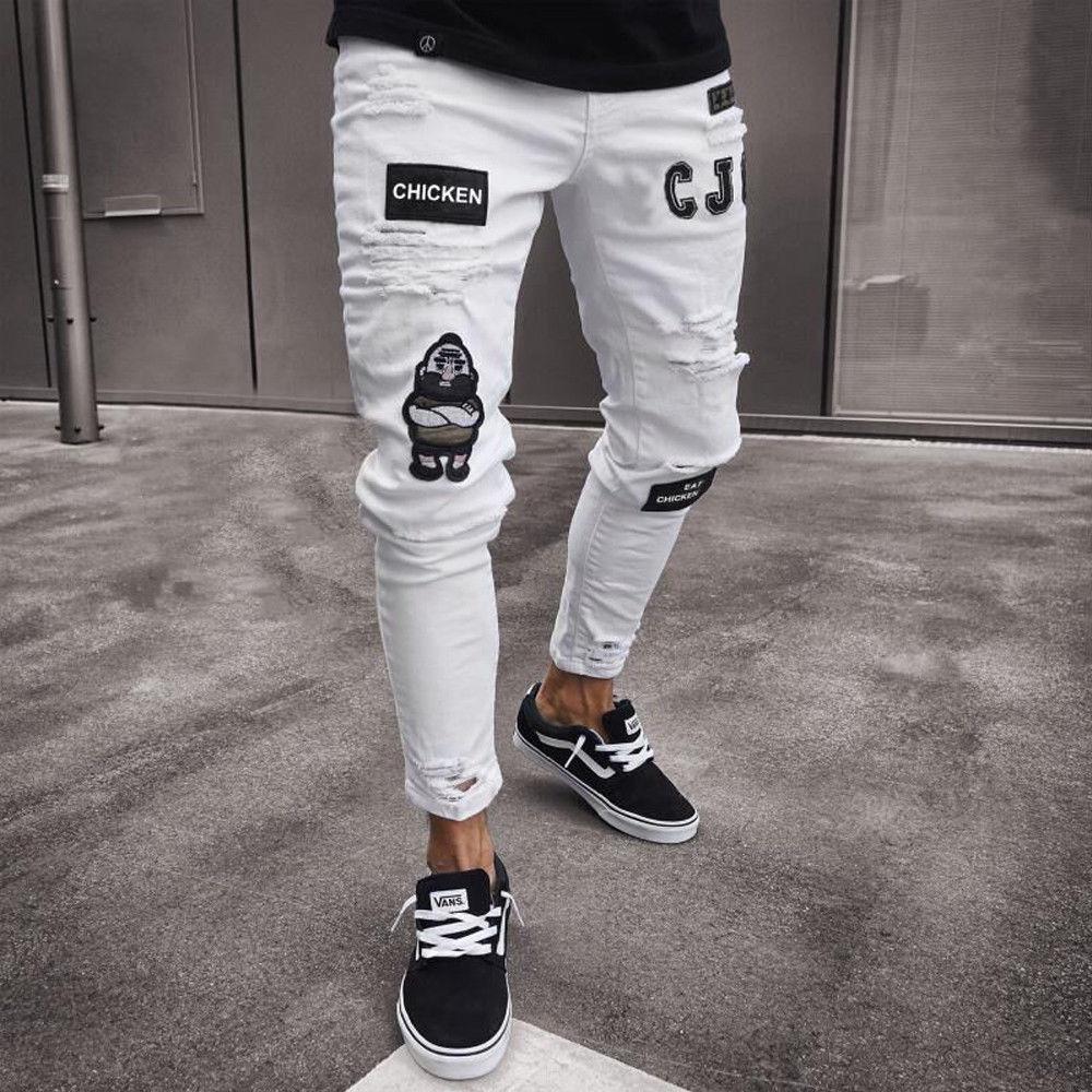Pollogie™ Fashionable Distressed Jeans