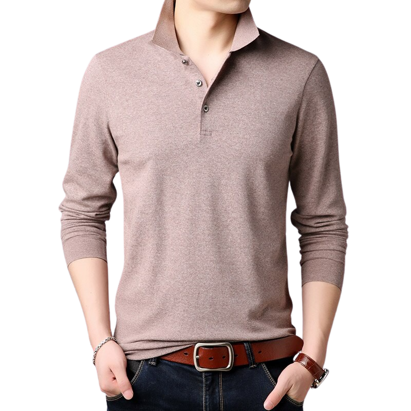 Pollogie™ Solid Long Sleeve Polo Shirt