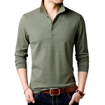 Pollogie™ Solid Long Sleeve Polo Shirt