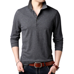 Pollogie™ Solid Long Sleeve Polo Shirt