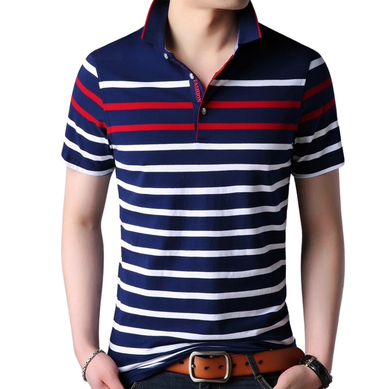 Pollogie™ Classic Striped Polo Shirt