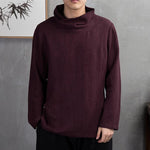 Pollogie™ High Neck Linen Blend Shirt