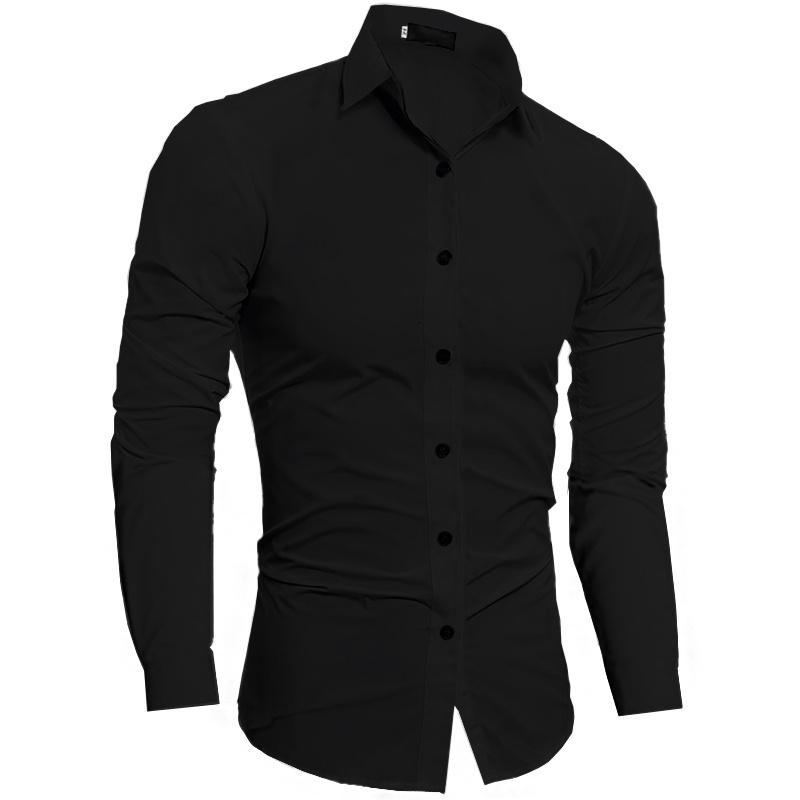 Pollogie™ Plain Slim Fit Button Shirt