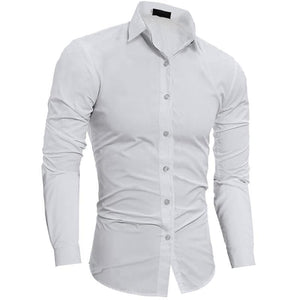 Pollogie™ Plain Slim Fit Button Shirt