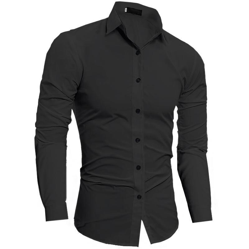 Pollogie™ Plain Slim Fit Button Shirt