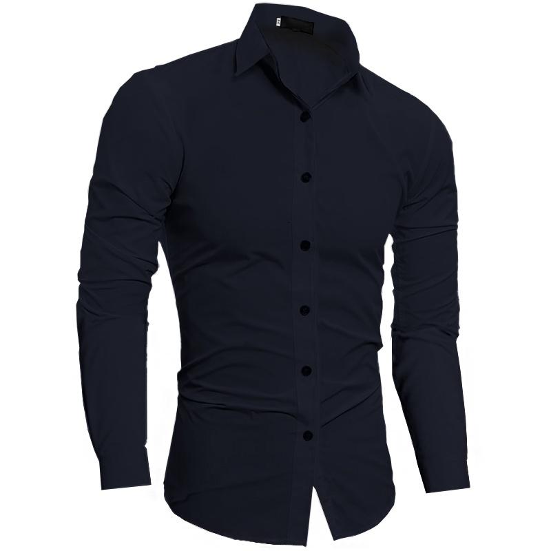 Pollogie™ Plain Slim Fit Button Shirt