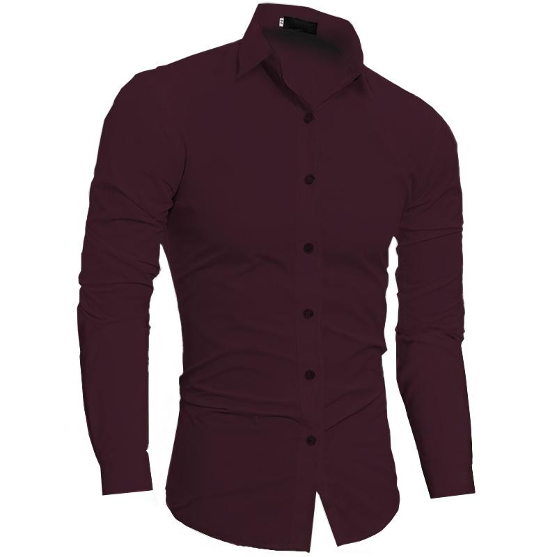 Pollogie™ Plain Slim Fit Button Shirt