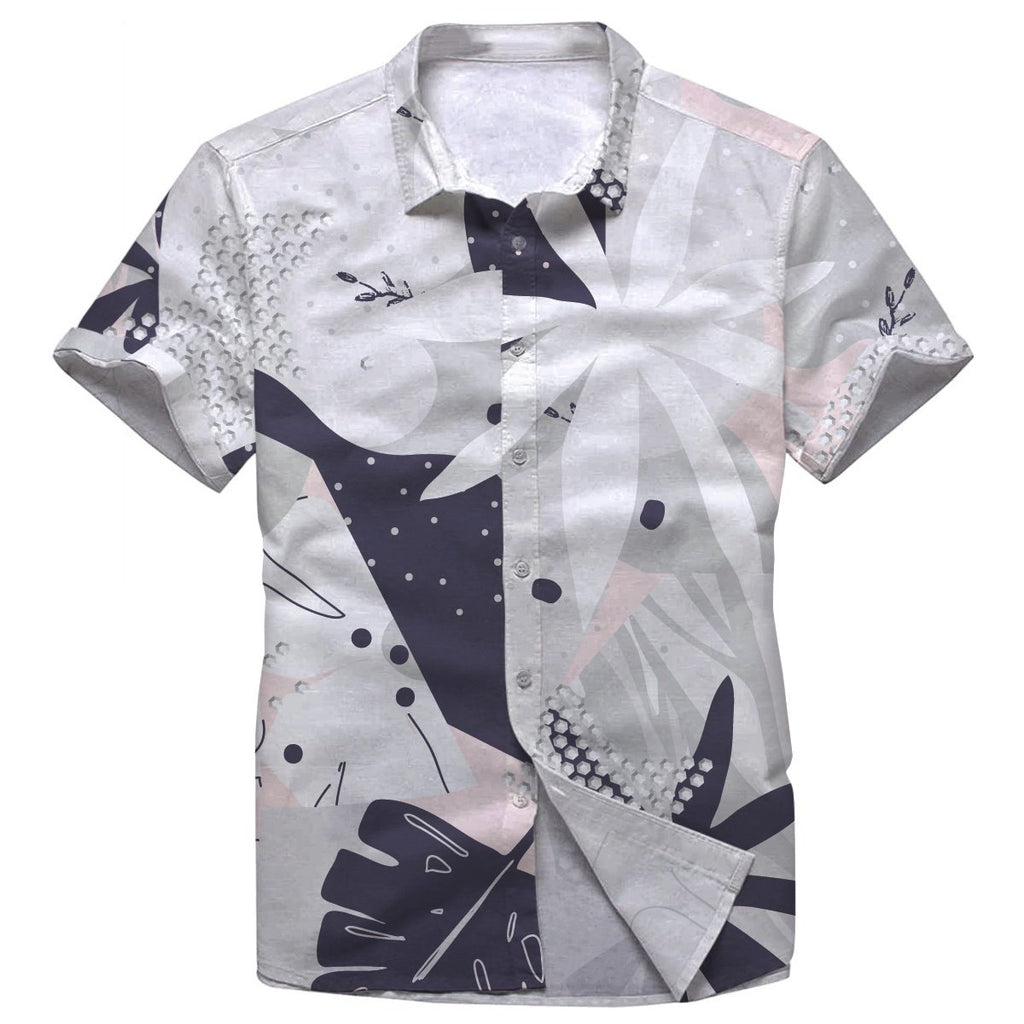 Pollogie™ Abstract Flower Button Shirt