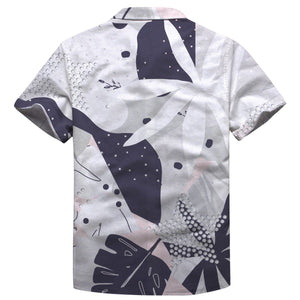 Pollogie™ Abstract Flower Button Shirt
