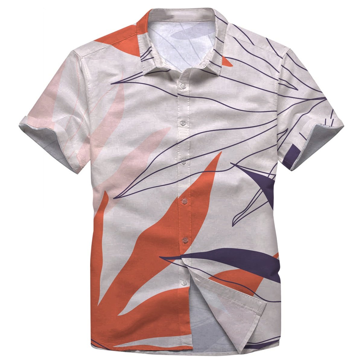 Pollogie™ Faded Leaf Button Shirt