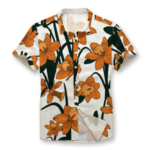 Pollogie™ Yellow Daffodil Button Shirt
