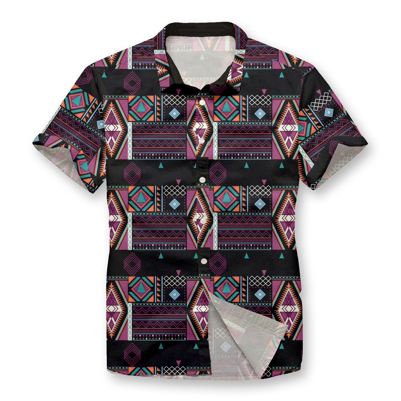 Pollogie™ Aztec Pattern Button Shirt