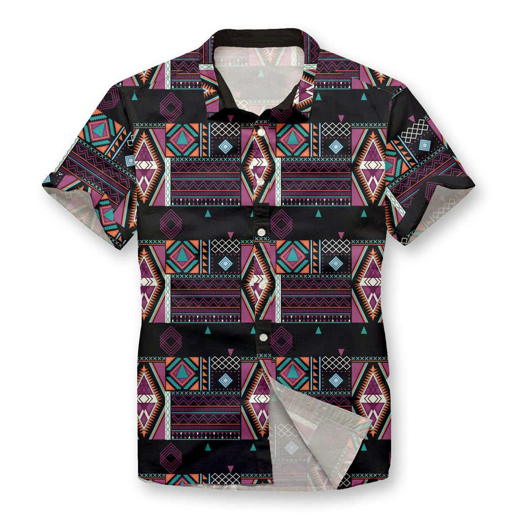Pollogie™ Aztec Pattern Button Shirt