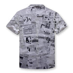 Pollogie™ Newspaper Pattern Button Shirt