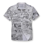 Pollogie™ Newspaper Pattern Button Shirt