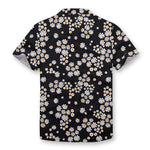 Pollogie™ Black Daisy Pattern Button Shirt