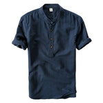 Pollogie™ Short Sleeve Mandarin Collar Shirt