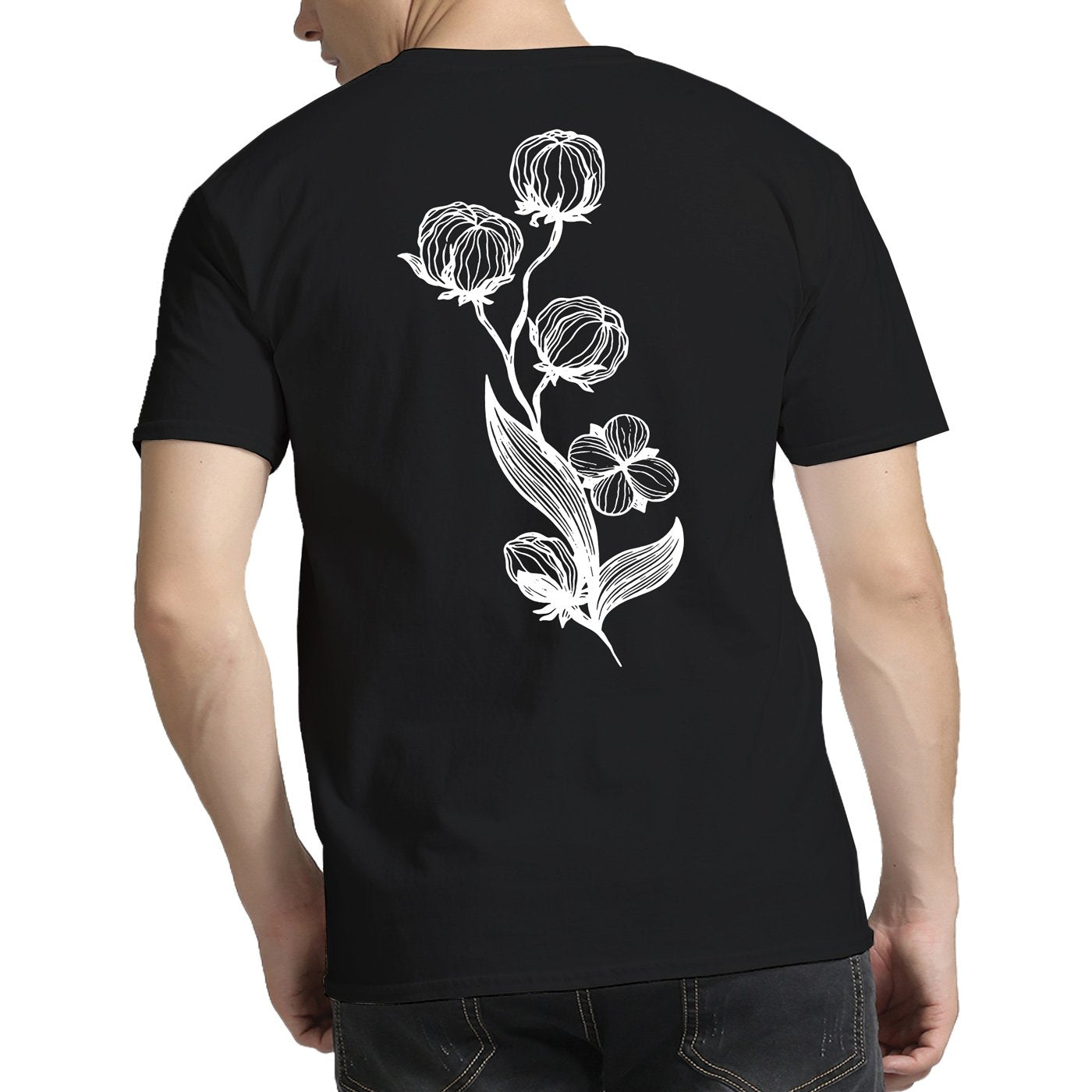 Pollogie™ Line Flower V-Neck T-Shirt