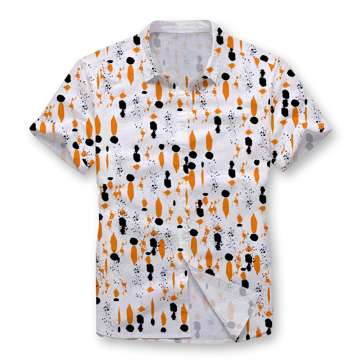 Pollogie™ Abstract Tiger Stripes Button Shirt