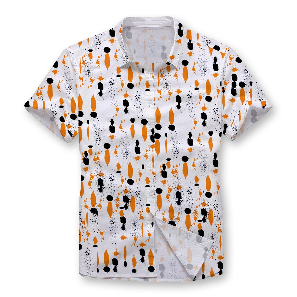 Pollogie™ Abstract Tiger Stripes Button Shirt