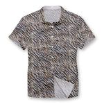 Pollogie™ Golden Tiger Pattern  Button Shirt