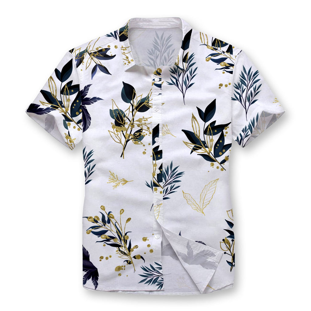 Pollogie™ Golden Leaves Button Shirt