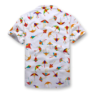 Pollogie™ Kites Pattern Button Shirt