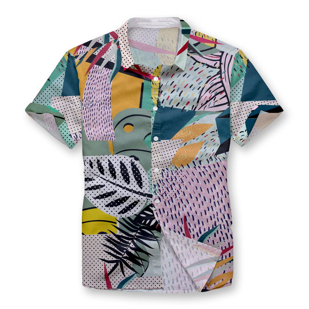 Pollogie™ Abstract Dots Button Shirt