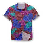 Pollogie™ Vivid Roses Button Shirt