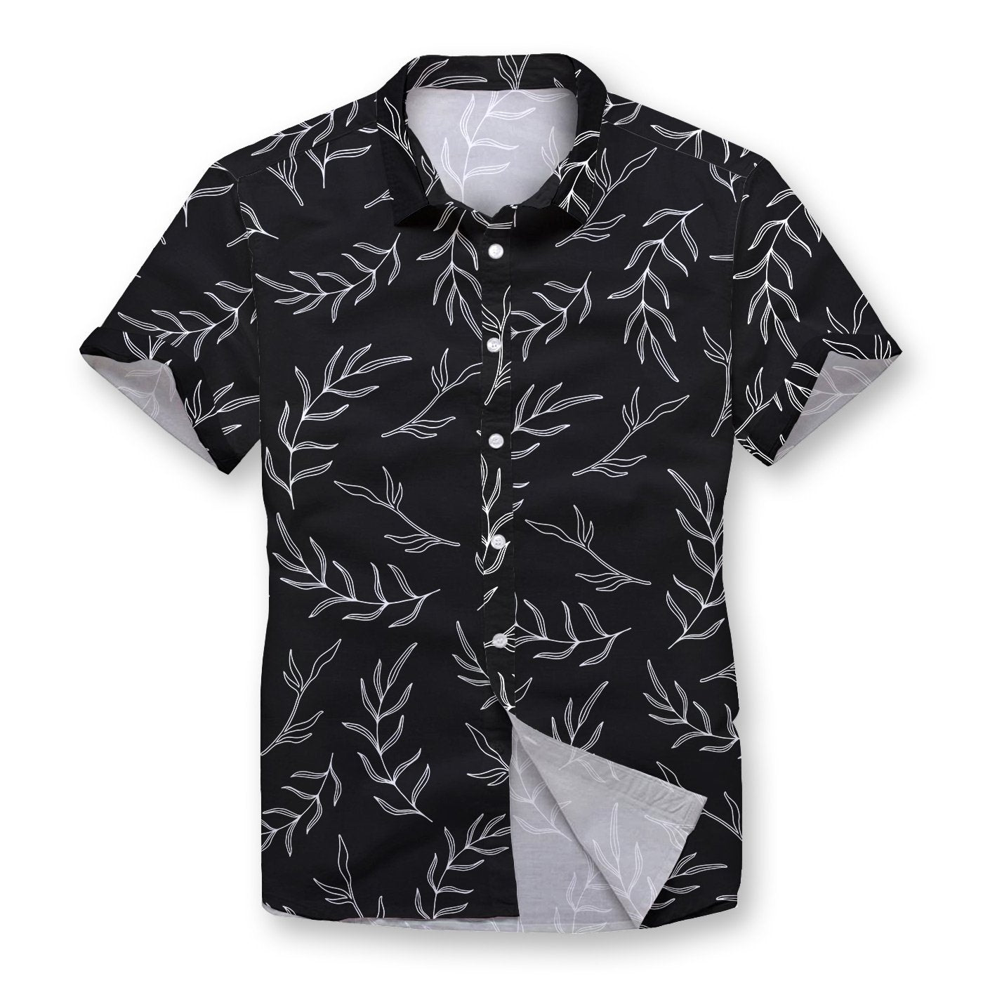 Pollogie™ Stem Pattern Button Shirt