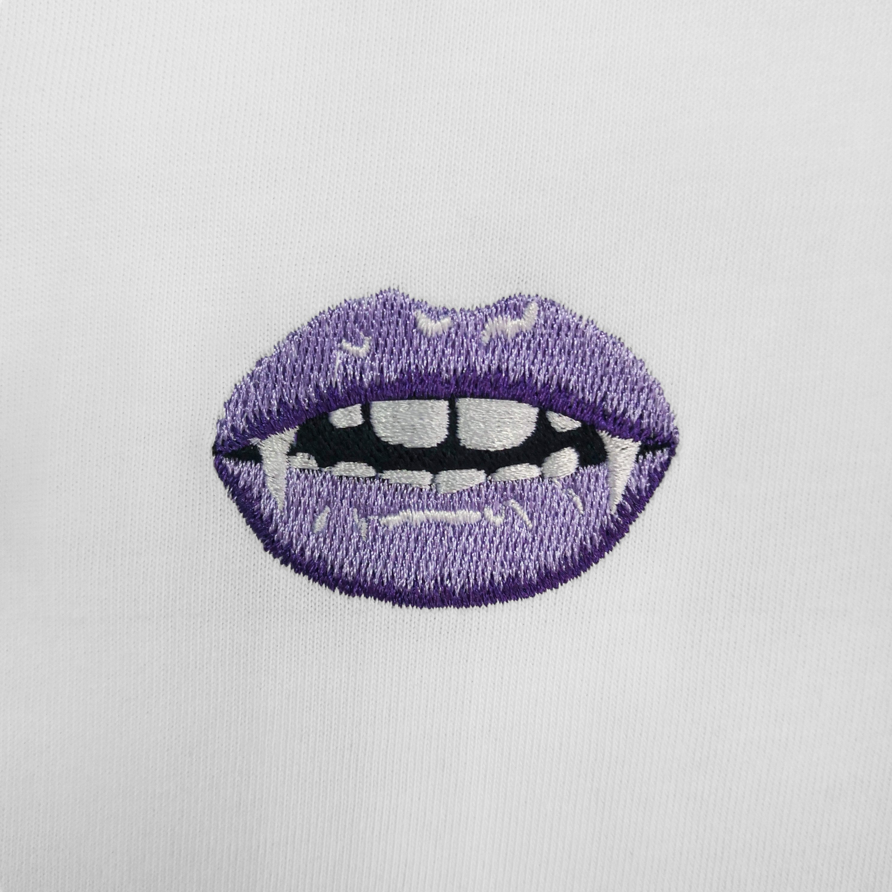 Pollogie™ Vampire Lips Embroidered T-Shirt