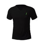 Pollogie™ Green Feather Embroidered V-Neck T-Shirt