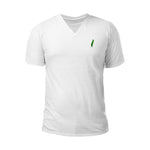 Pollogie™ Green Feather Embroidered V-Neck T-Shirt