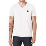 Pollogie™ Pineapple Embroidered V-Neck T-Shirt