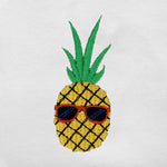 Pollogie™ Pineapple Embroidered V-Neck T-Shirt