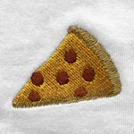 Pollogie™ Pizza Embroidered V-Neck T-Shirt