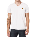Pollogie™ Pizza Embroidered V-Neck T-Shirt