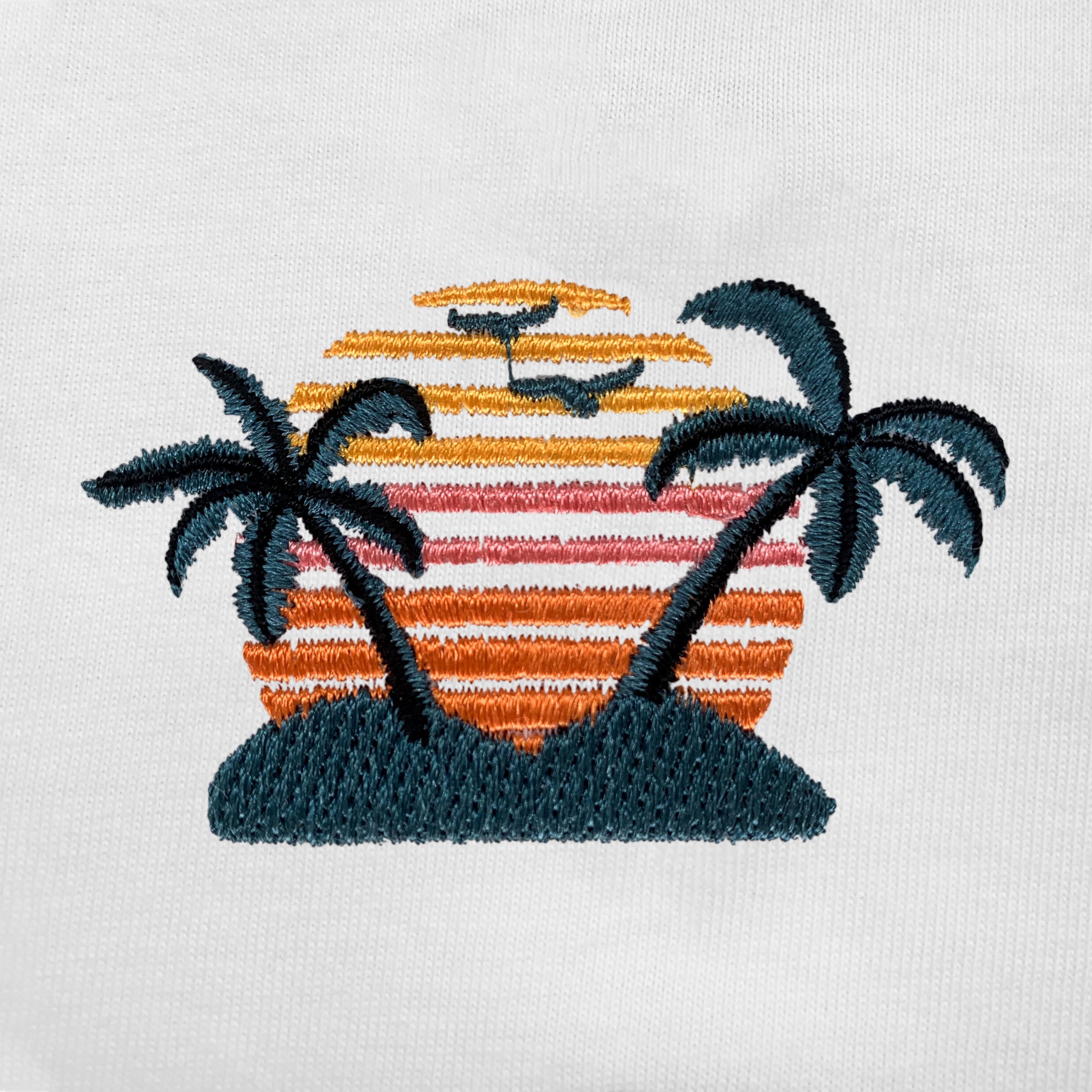 Pollogie™ Island Embroidered V-Neck T-Shirt