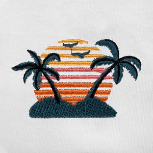 Pollogie™ Island Embroidered V-Neck T-Shirt