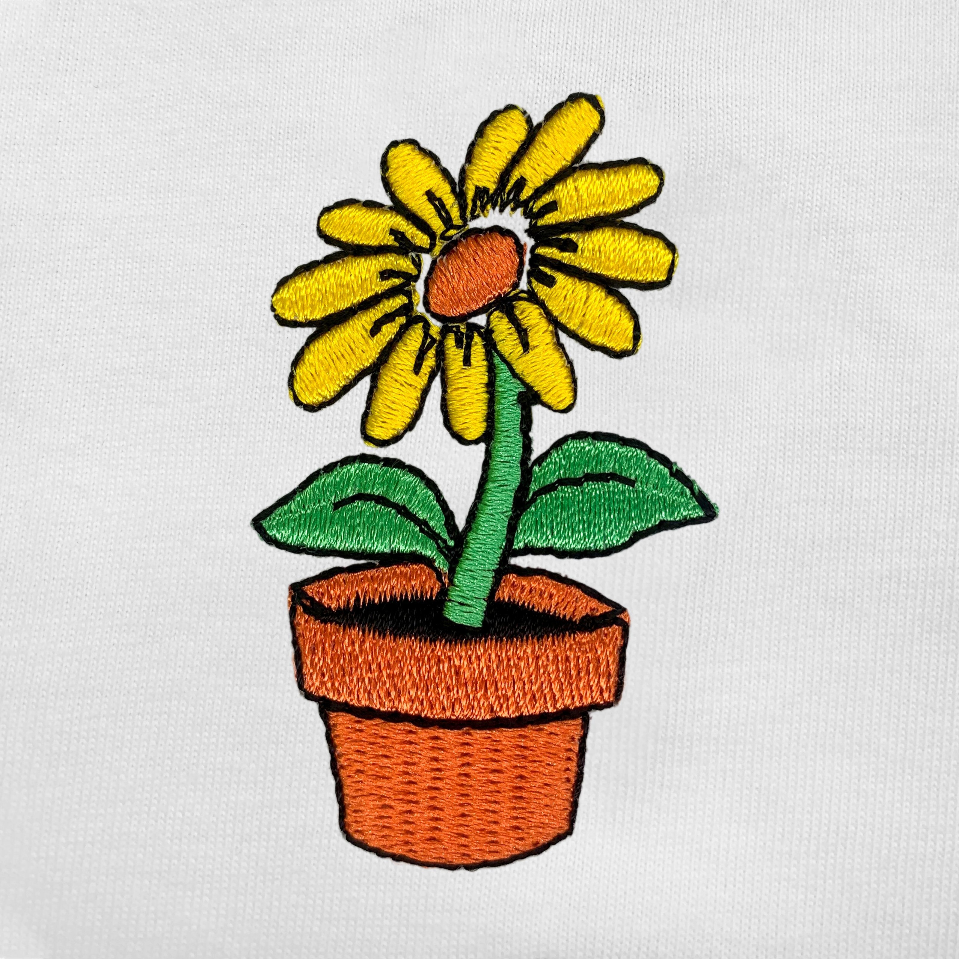 Pollogie™ Flower Embroidered V-Neck T-Shirt