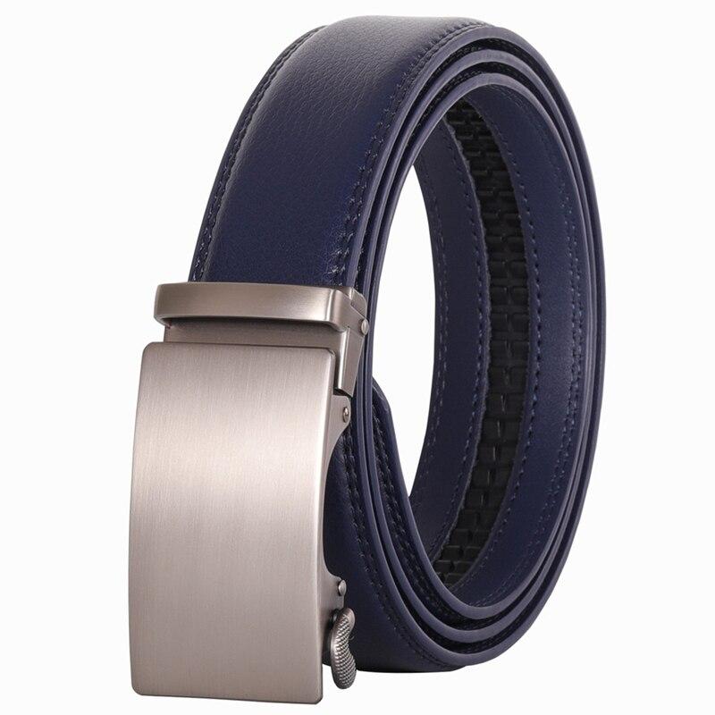 Pollogie™ Automatic Silver Buckle Leather Belt