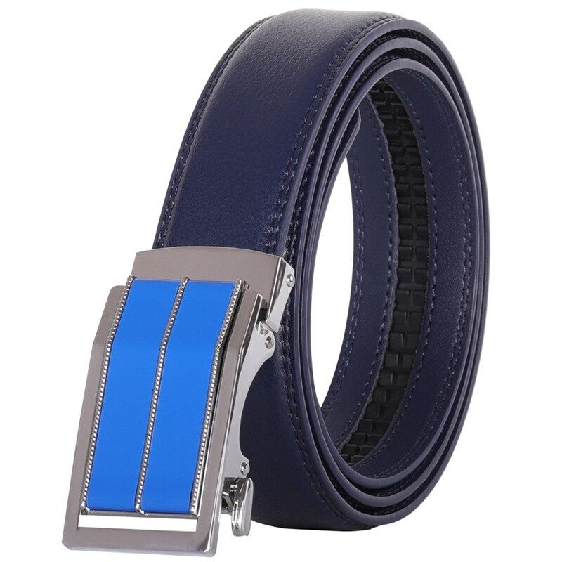 Pollogie™ Automatic Blue Buckle Leather Belt