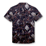 Pollogie™ Rust Geometry Button Shirt